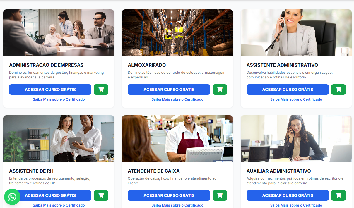 Catálogo de Cursos