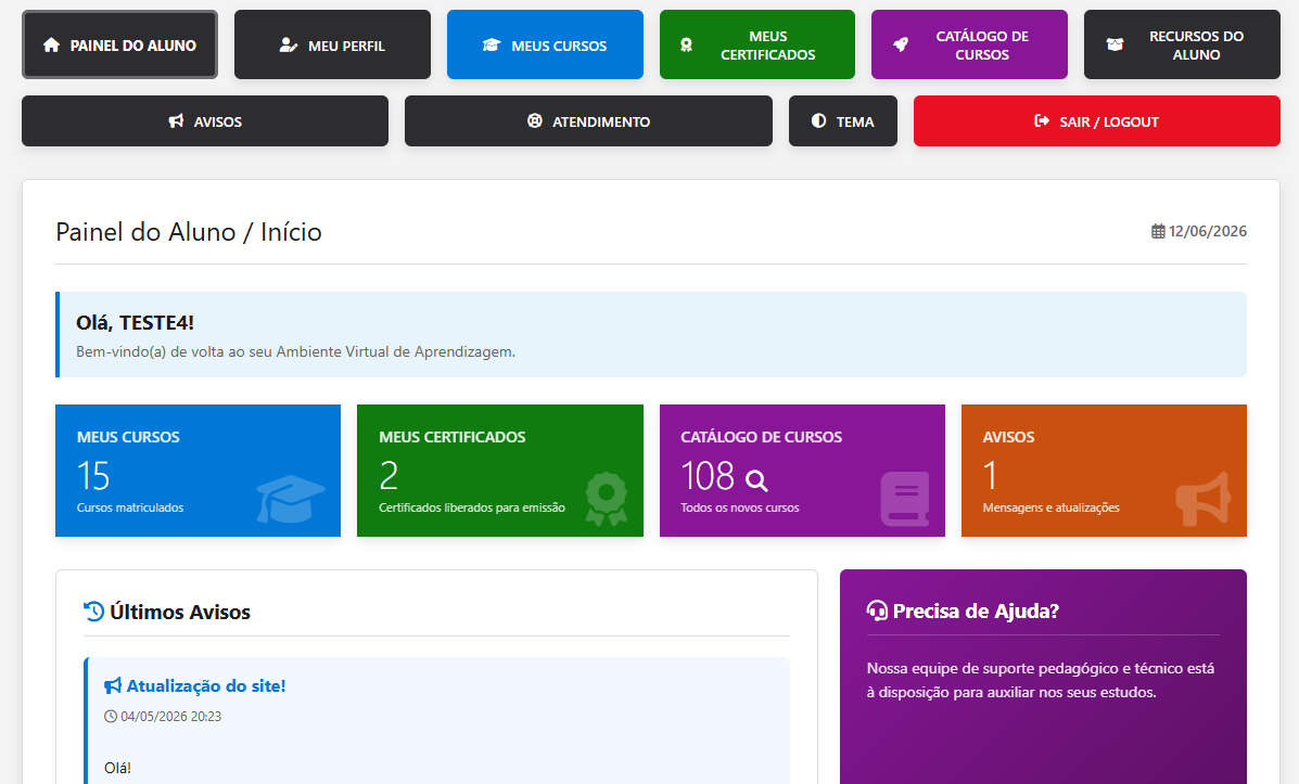 Catálogo de Cursos